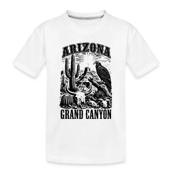 Silhouette du désert du Grand Canyon de l’Arizona - T-shirt bio Premium Enfant - blanc - Devant