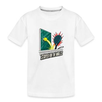 Padel Tennis blieb für die Wände, Glaswand-Witz - Kinder Premium Bio T-Shirt - Weiß - Vorne