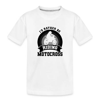 Lustiger Motocross Spruch - Kinder Premium Bio T-Shirt - Weiß - Vorne