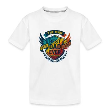 Bester Vater: Der Mann: Die Retro-Legende - Kinder Premium Bio T-Shirt - Weiß - Vorne