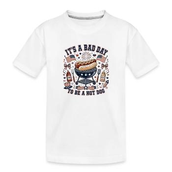 Aujourd’hui est une mauvaise journée pour être un hot-dog - T-shirt bio Premium Enfant - blanc - Devant