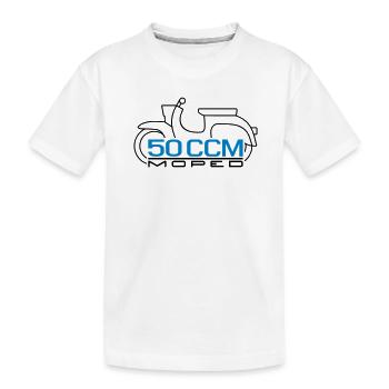 Cyclomoteur Schwalbe 50 cc Emblem v.2 - T-shirt bio Premium Enfant - blanc - Devant