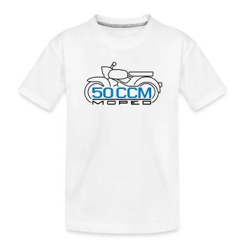 50cc cyclomoteur Sparrowhawk Hawk emblème v.2 - T-shirt bio Premium Enfant - blanc - Devant
