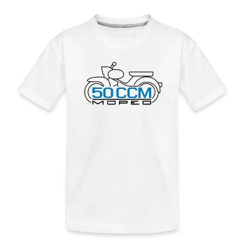 Emblème étoile de cyclomoteur 50cc v.2 - T-shirt bio Premium Enfant - blanc - Devant