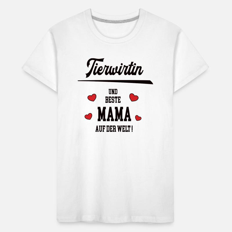 Beste Mama Tierwirtin Muttertag Geburtstag Mutter Kinder Premium Bio T-Shirt