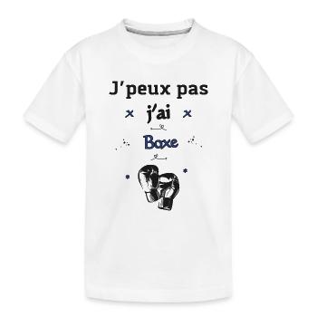 J'peux pas j'ai Boxe - T-shirt bio Premium Enfant - blanc - Devant