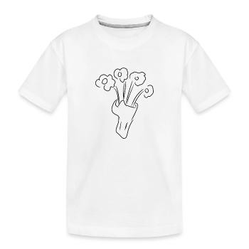Bouquet de symbole de fleur - T-shirt bio Premium Enfant - blanc - Devant
