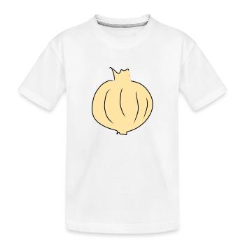 Zwiebel Essen Symbol - Kinder Premium Bio T-Shirt - Weiß - Vorne