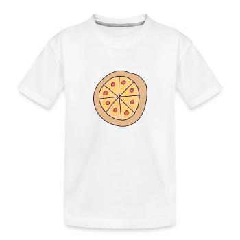 Pizza Symbole Salami Nourriture - T-shirt bio Premium Enfant - blanc - Devant