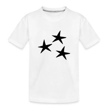 Stern muster Symbol - Kinder Premium Bio T-Shirt - Weiß - Vorne