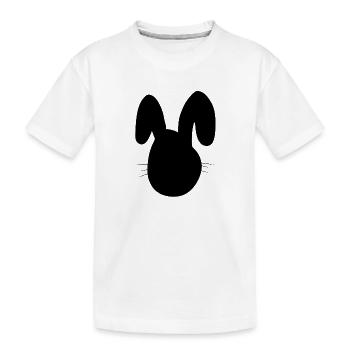 Hase Tier Symbol Tiere - Kinder Premium Bio T-Shirt - Weiß - Vorne