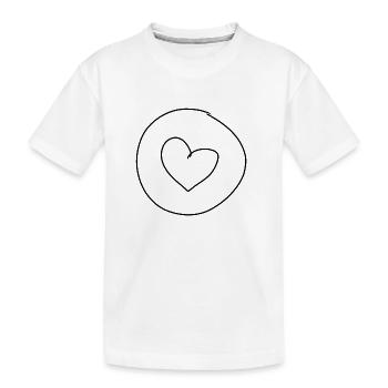 Herz Kreis Symbol Formen - Kinder Premium Bio T-Shirt - Weiß - Vorne