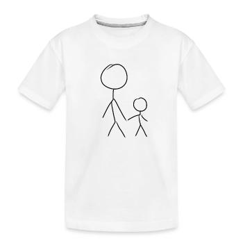 Famille, Homme, Gens, Homme, Enfant - T-shirt bio Premium Enfant - blanc - Devant