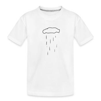 Cloud, Nature, Rain - Kids' Premium Organic T-Shirt - white - Front