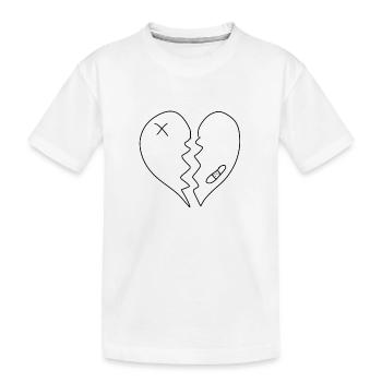 Heart Broken Scars - Kids' Premium Organic T-Shirt - white - Front