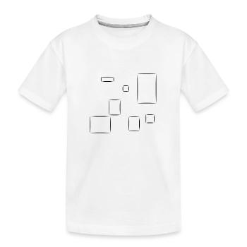 Pattern Square Square Symbols Shape - Kids' Premium Organic T-Shirt - white - Front