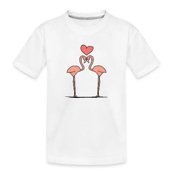 Flamingo Animal Symbol Pink Animals Love - Kids' Premium Organic T-Shirt - white - Front