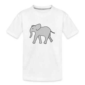 Elefant Symbol Tier Tiere grau - Kinder Premium Bio T-Shirt - Weiß - Vorne