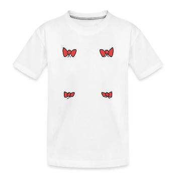schleifen schleife muster formen symbol rot - Kinder Premium Bio T-Shirt - Weiß - Vorne