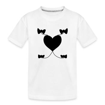 Coeur Arc Motif Formes Formes - T-shirt bio Premium Enfant - blanc - Devant