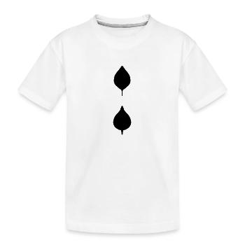 zwei Blätter blatt natur - Kinder Premium Bio T-Shirt - Weiß - Vorne