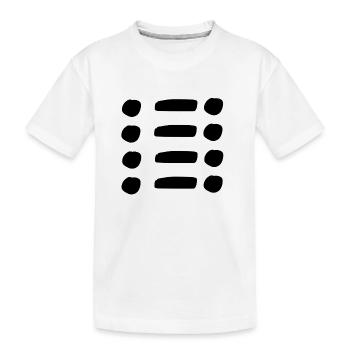 Ligne, points, point, forme, symbole - T-shirt bio Premium Enfant - blanc - Devant