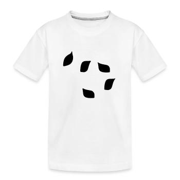 Five Leaves Leaf Pattern Tree - Kids' Premium Organic T-Shirt - white - Front