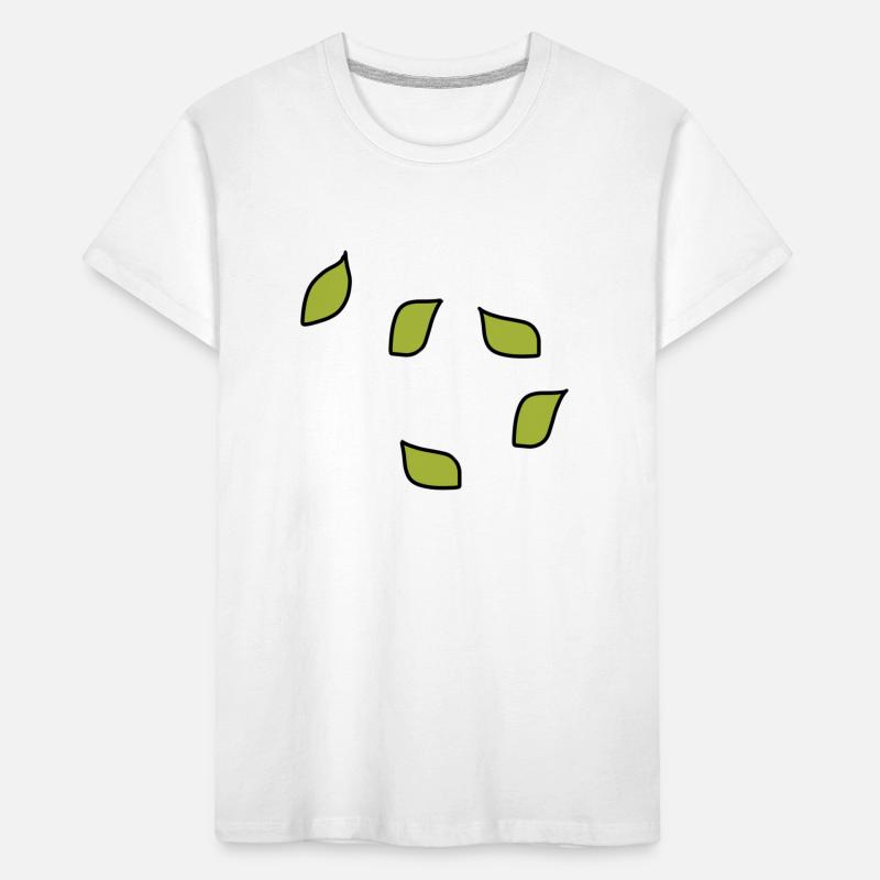 Green Leaves Leaf Pattern Tree Kids' Premium Organic T-Shirt