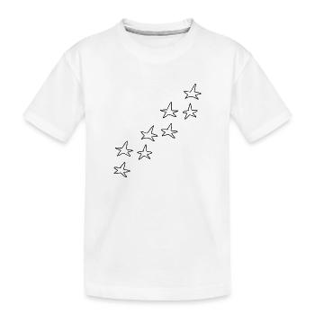 Star Pattern Star Symbol Shape - Kids' Premium Organic T-Shirt - white - Front