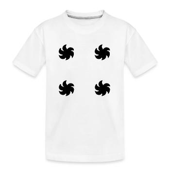 blume pflanze form symbol symbol - Kinder Premium Bio T-Shirt - Weiß - Vorne