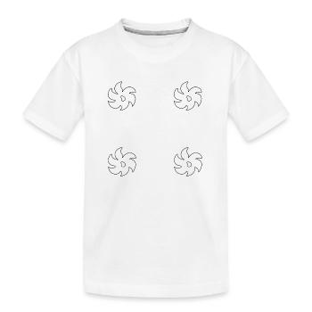 Flower Shape Plants Plant Symbol - Kids' Premium Organic T-Shirt - white - Front