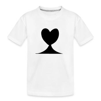 Forme du symbole d’amour en forme de cœur - T-shirt bio Premium Enfant - blanc - Devant