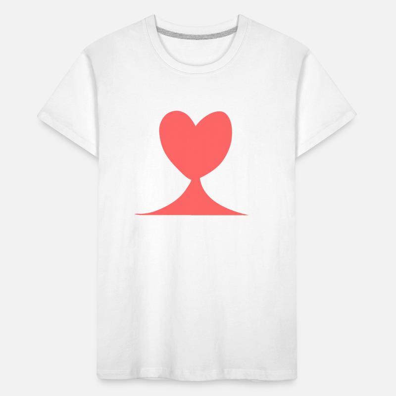 Herz liebe symbol form rosa Kinder Premium Bio T-Shirt