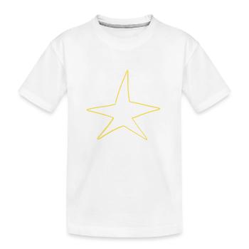 stern symbol form gelb - Kinder Premium Bio T-Shirt - Weiß - Vorne