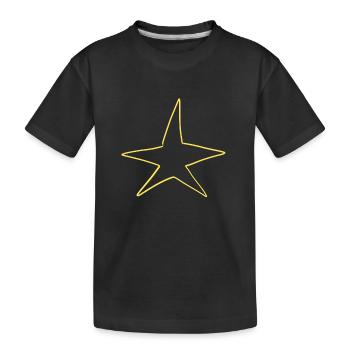 Star Symbol Shape Yellow - Kids' Premium Organic T-Shirt - black - Front