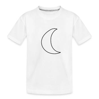 moon symbol shape - Kids' Premium Organic T-Shirt - white - Front