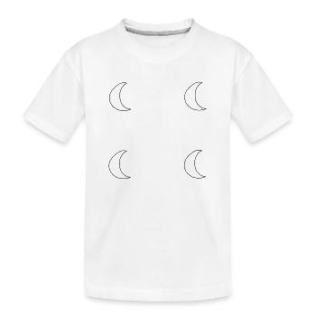 mond vier monde planet symbol - Kinder Premium Bio T-Shirt - Weiß - Vorne