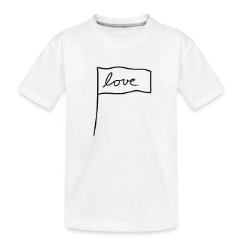 Drapeau Symbole Forme Amour - T-shirt bio Premium Enfant - blanc - Devant