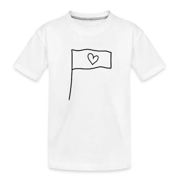 Drapeau Symbole Forme Coeur Amour - T-shirt bio Premium Enfant - blanc - Devant