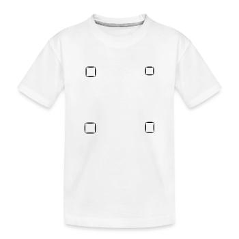 Square Square Shape Icon - Kids' Premium Organic T-Shirt - white - Front
