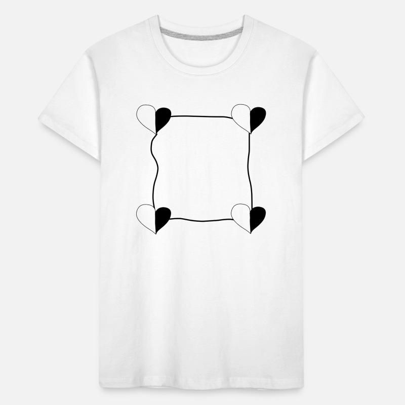 Four Hearts Frame Kids' Premium Organic T-Shirt