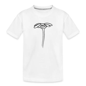 flower symbol plant shape symbol - Kids' Premium Organic T-Shirt - white - Front