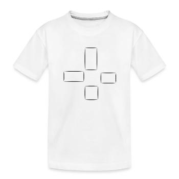Motif carré quatre formes - T-shirt bio Premium Enfant - blanc - Devant