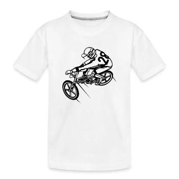 BMX Fahrrad / Bike 01_schwarz - Kinder Premium Bio T-Shirt - Weiß - Vorne