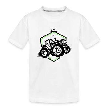 Tracteur Silhouette Agriculture - T-shirt bio Premium Enfant - blanc - Devant