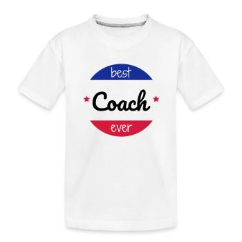 Coach / Coaching / Trainer / Sport - Kinder Premium Bio T-Shirt - Weiß - Vorne