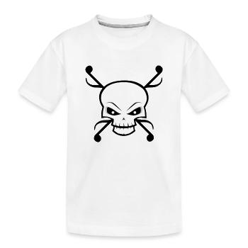 Tête de mort - T-shirt bio Premium Enfant - blanc - Devant