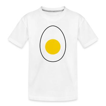 Ei Kostüm Karneval Fasching Eier Spiegelei - Kinder Premium Bio T-Shirt - Weiß - Vorne