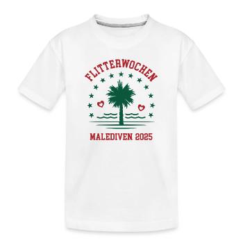 Flitterwochen Malediven 2025 Hochzeitsreise - Kinder Premium Bio T-Shirt - Weiß - Vorne