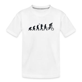 Évolution Darwin pour les BMXistes 🚴‍♂️ - T-shirt bio Premium Enfant - blanc - Devant